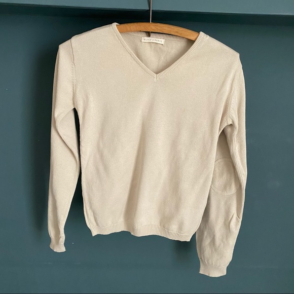 2 brand new V neck cotton sweaters ‘ Alice à Paris’ NWOT - Picture 5 of 7